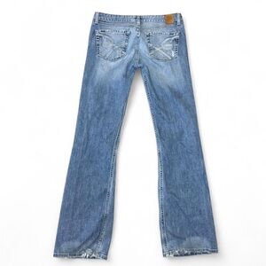 BKE denim mystic 20 stretch bootcut or flare light Wash Y2K distressed jeans